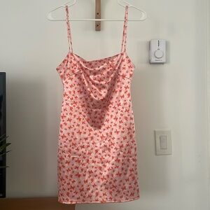 Urban Outfitters pink butterfly mini dress